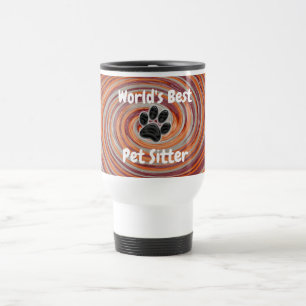 Mug De Voyage Meilleur Animaux de compagnie Sitter Empreinte de 