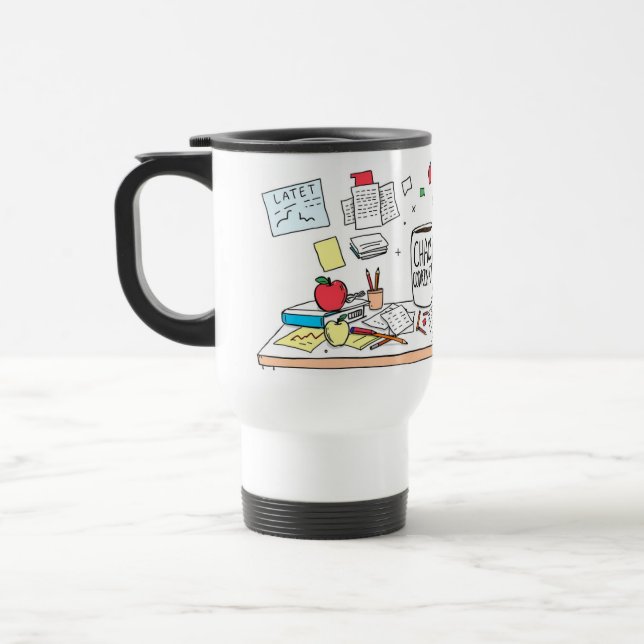 Mug De Voyage Meilleur Cadeau d'Appréciation pour Enseignant Nom (Gauche)