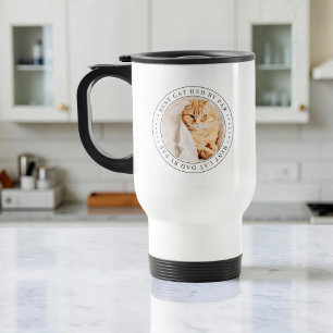 Mug De Voyage Meilleur Chat Papa Par Par Classique Photo Simple