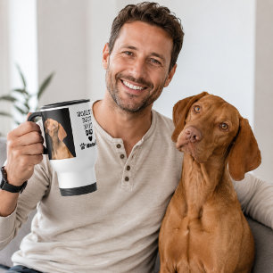 Mug De Voyage Meilleur Chien Papa Heart Paw 2 Photo du monde