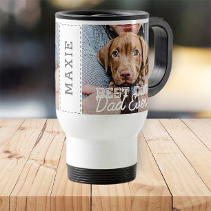 Mug De Voyage Meilleur Chien Papa Jamais une photo personnalisée