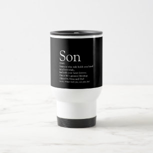 Mug De Voyage Meilleur Fils du Monde Définition Noir et Blanc