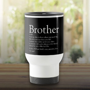 Mug De Voyage Meilleur frère noir et blanc, définition ultime