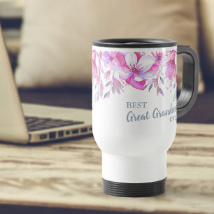 Mug De Voyage Meilleur Grand Grand-mère jamais rose