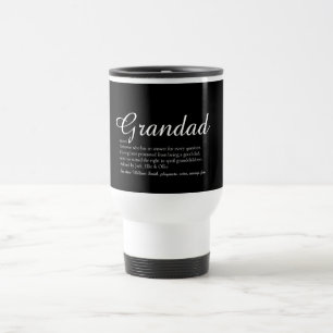 Mug De Voyage Meilleur Grand-Père, Grand-Père, Pape Script de dé