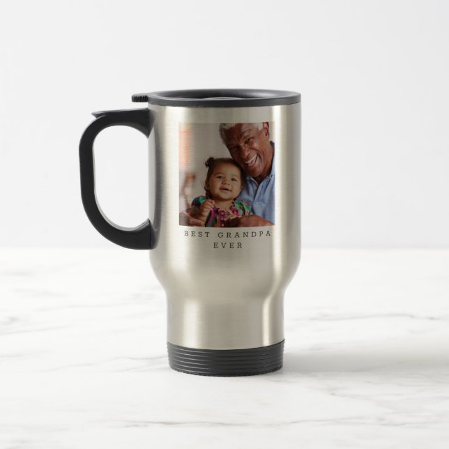 Mug De Voyage Meilleur grand-père jamais photo complète personna (Gauche)