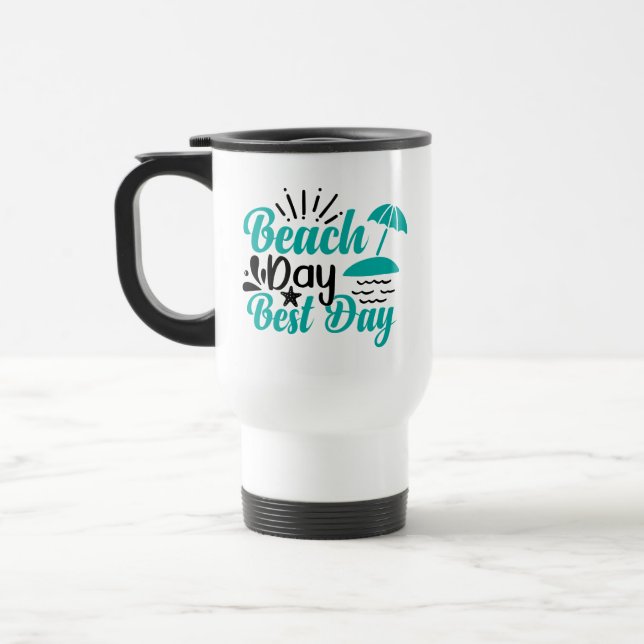 Mug De Voyage Meilleur Jour De Plage-68634 (Gauche)