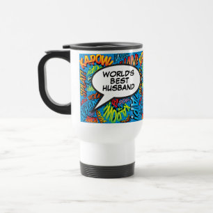 Mug De Voyage Meilleur Mari au Monde Drôle Moderne Bande Dessiné
