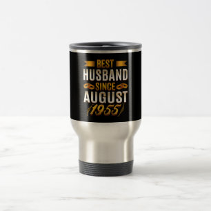 Mug De Voyage Meilleur Mari Depuis Août 1955 Funny Anniversaire