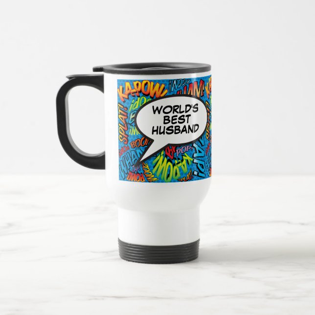 Mug De Voyage Meilleur Mari du monde amusant Comique Cool modern (Gauche)