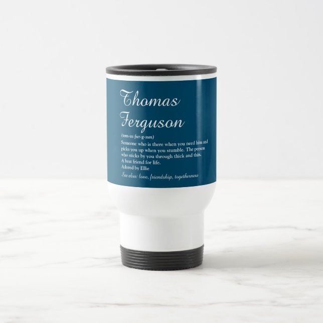 Mug De Voyage Meilleur nom de script d'ami Définition Amusant Bl (Centre)