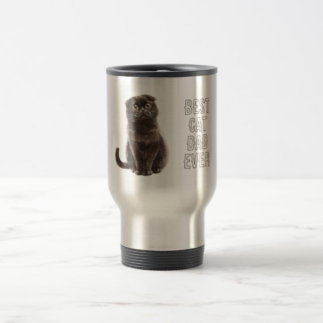 Mug De Voyage Meilleur papa chat du monde (Centre)