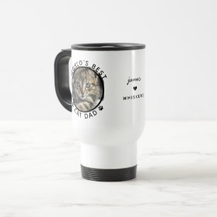 Mug De Voyage Meilleur Papa Chat du Monde Personnalisé Photo Ani