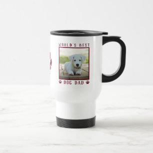 Mug De Voyage Meilleur Papa Chien au Monde Empreintes de Patte P