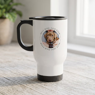 Mug De Voyage Meilleur Papa de Chien Élégant Simple Photo Person