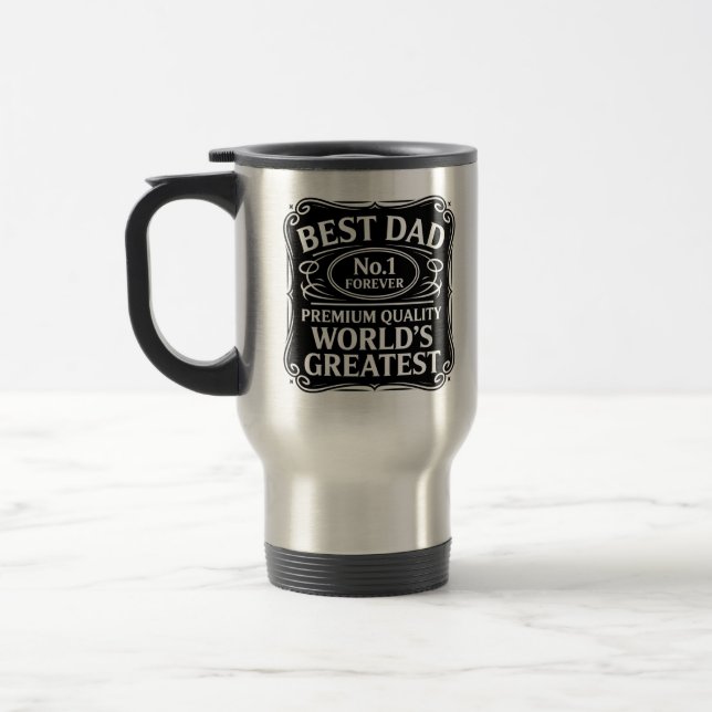Mug De Voyage Meilleur papa jamais (Gauche)