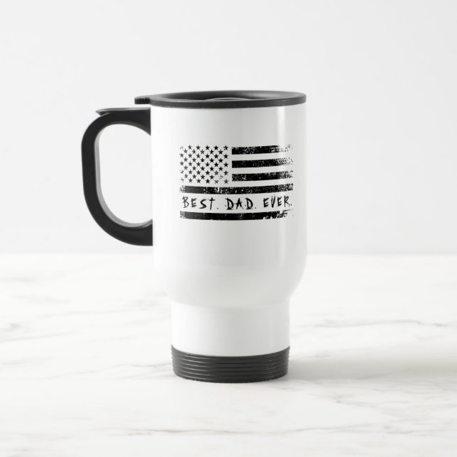Mug De Voyage Meilleur papa jamais American Flag Fête des pères  (Gauche)