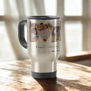 Mug De Voyage Meilleur papa jamais photo moderne Collage Fête de