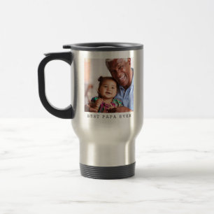 Mug De Voyage Meilleur Papa Personnalisé Photo Noël Simple