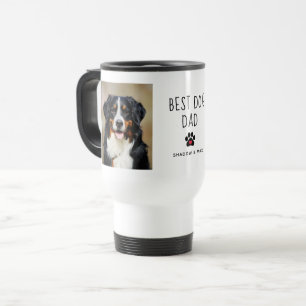 Mug De Voyage Meilleur père de chien   Deux photos Texte manuscr
