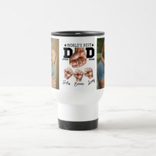 Mug De Voyage Meilleur Père Personnalisé Collage de Photos
