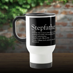 Mug De Voyage Meilleur Stepdad Stepdad Définition Noir