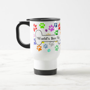 Mug De Voyage meilleur vétérinaire du monde Colorful Pet Paws