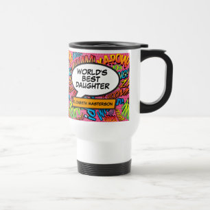 Mug De Voyage Meilleure Fille du Monde Livre de Bande Dessinée M