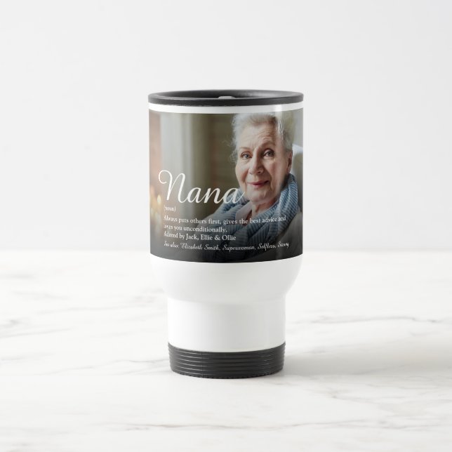 Mug De Voyage Meilleure Grand-mère, Définition de grand-mère Scr (Centre)