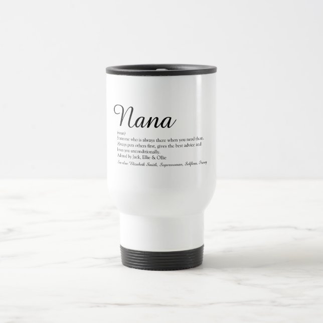 Mug De Voyage Meilleure Grand-Mère, Définition de Grand-Mère Scr (Centre)