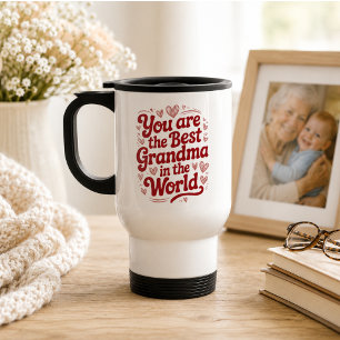 Mug De Voyage Meilleure Grand-mère du Monde   Photo Fête des Gra