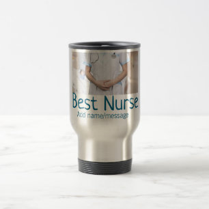 Mug De Voyage Meilleure infirmière ajouter le nom de la photo te