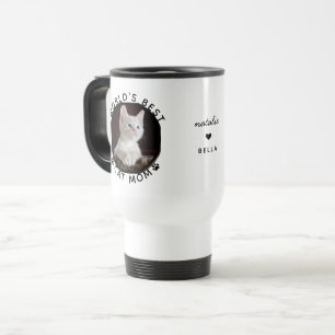 Mug De Voyage Meilleure Maman de Chat au Monde Nom Personnalisé