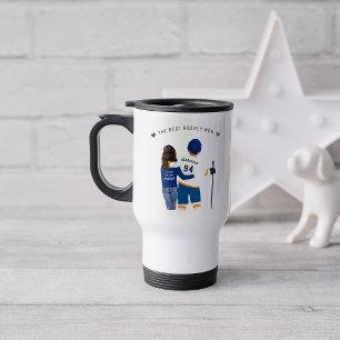 Mug De Voyage Meilleure Maman de Hockey   Maillot Monogramme Ble