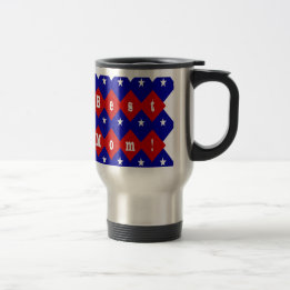 Mug De Voyage Meilleure maman en forme de diamant patriotique