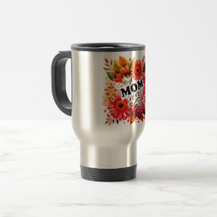Mug De Voyage Meilleure marque de titre MOM jamais avec floral