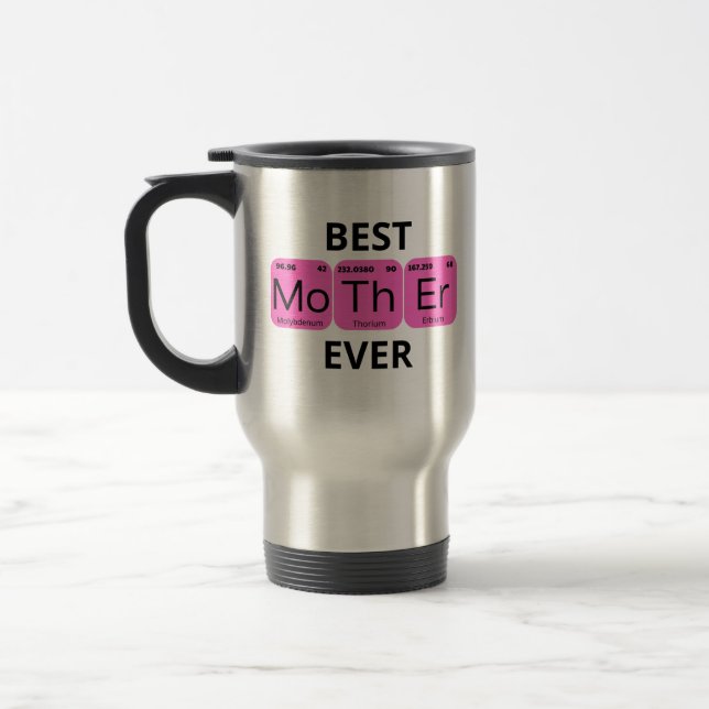 Mug De Voyage Meilleure Mère Jamais Tableau Périodique (Gauche)