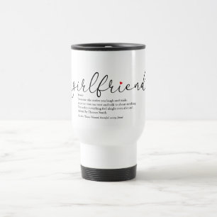 Mug De Voyage Meilleure petite amie Définition Script Cœur d'amo