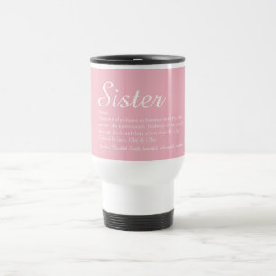 Mug De Voyage Meilleure Soeur Définition Script Girl Rose