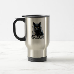 Mug De Voyage Mème de chat grincheux amusant pour les propriétai