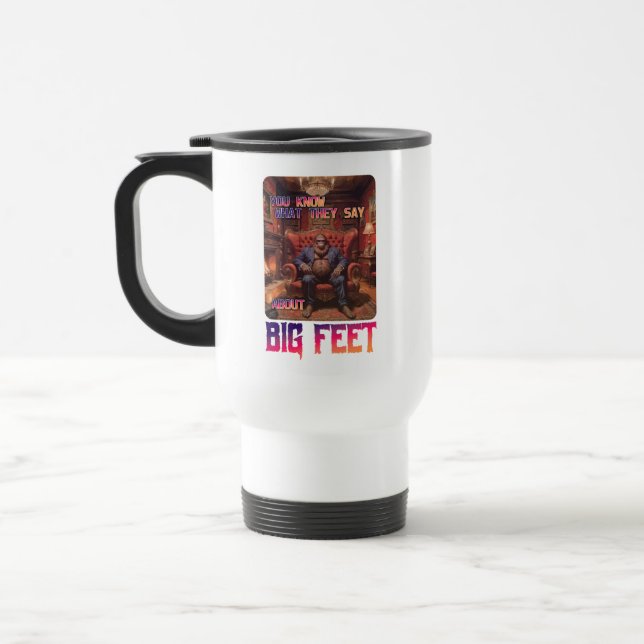 Mug De Voyage Mème de pieds Bigfoot amusant (Gauche)