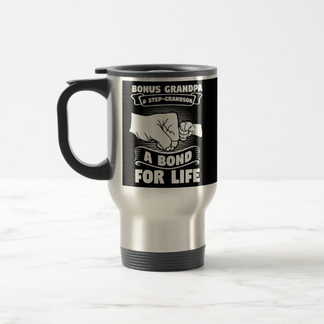 Mug De Voyage Mens bonus grandpa step grandson bonus grandad  (Gauche)