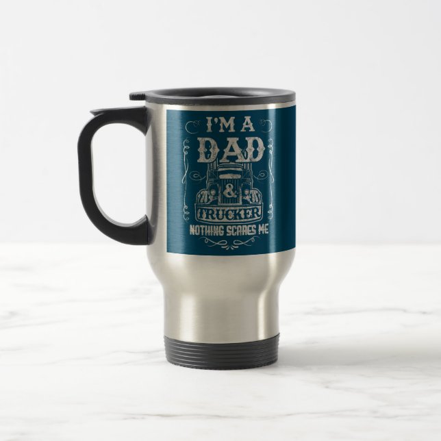 Mug De Voyage Mens Je suis papa et Trucker Truck Driver Père (Gauche)