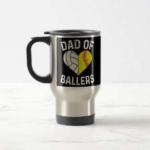 Mug De Voyage Mens Papa of Ballers Design pour papa of Ballers 