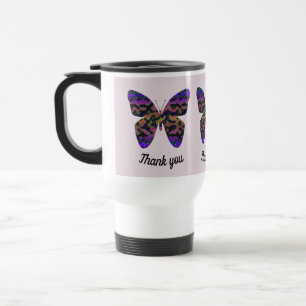 Mug De Voyage Merci Appréciation Papillon brillant moderne