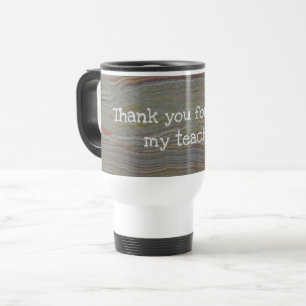 Mug De Voyage Merci de l'enseignant masculin poli Onyx photo