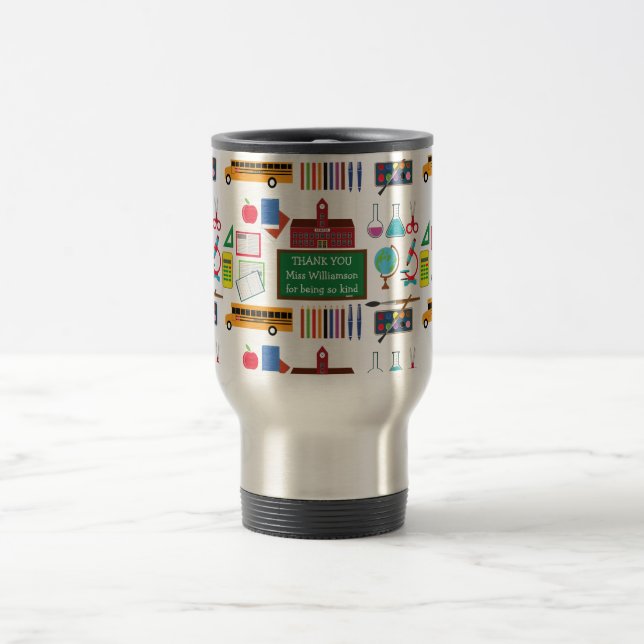 Mug De Voyage MERCI Enseignant Appréciation School (Centre)