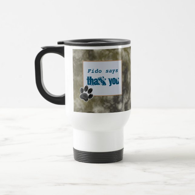 Mug De Voyage Merci Pet Sitter Black Paw Merci Animal Care (Gauche)