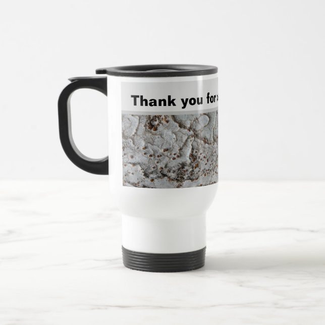 Mug De Voyage Merci rustique Professeur Nature Photo Appréciatio (Gauche)