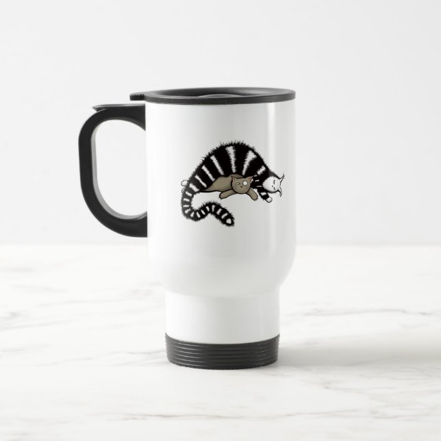 Mug De Voyage Mère de chat protège son mignonne Kitty (Gauche)